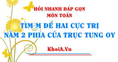 2 điểm cực trị nằm về phía bên trái của trục tung? Toán lớp 12 - Hỏi nhanh đáp gọn